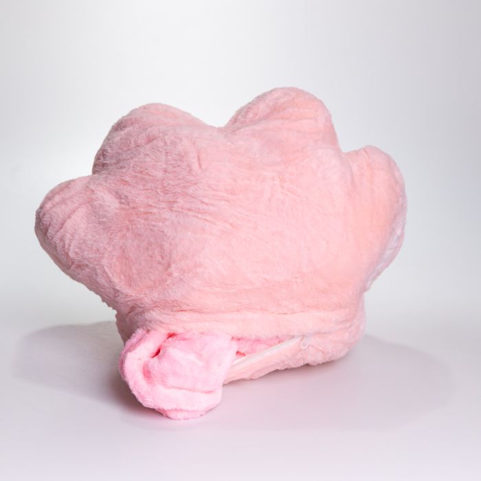 М'яка іграшка-подушка з пледом і муфтою Лапка 40×40×25 (см) іграшка плед 3 в 1 дитячий плюшевий плед Рожевий 520-18P