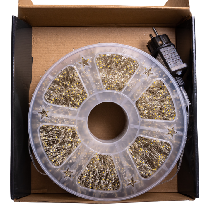 Новорічна гірлянда Хвойна лапа 100 м 3000 LED білий провід Синє сяйво D3000L100MWBL