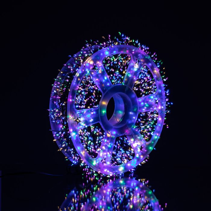 Новорічна гірлянда кімнатна роса Хвойна лапа 50 м 1500 LED зелений провід Мультиколор D1500L50MGML