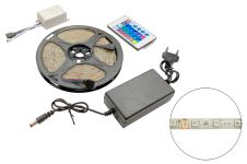 Світлодіодна LED стрічка з пультом RGB 5050 (з блоком живлення) (NF-00005463)